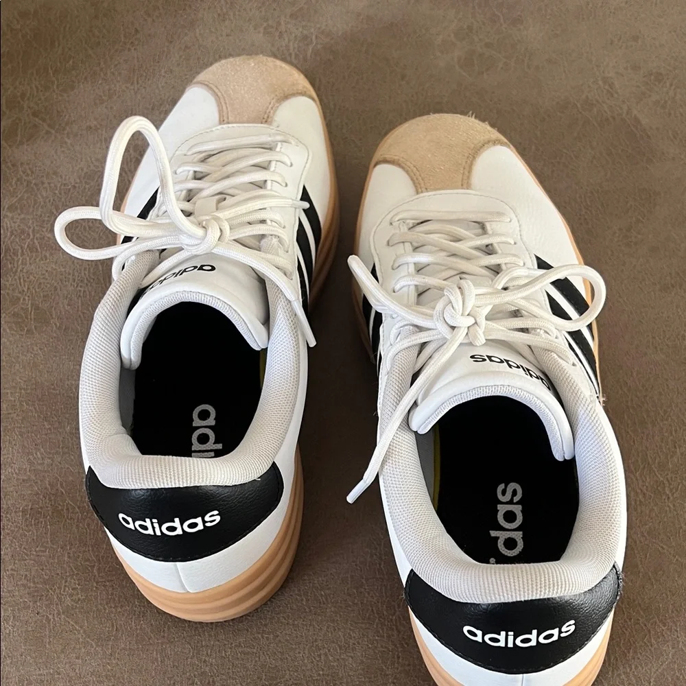 Adidas  White and Tan Sneakers - Picture 5 of 6